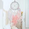 Nordic Pink Feathers Dream Catcher Wall Hanging Large Wind Chimes Home Decorations Handmade Accessories For Birthdays Gifts