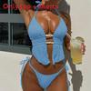Women Strapless Bikini Set With Padded Top For Swimming And Water Sports