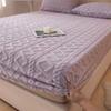 Flannel Sheets Fashion Solid Color Jacquard Comfortable Soft Elastic Bedspread Coral Fleece Fluffy Fitted Bed Sheets for Bed