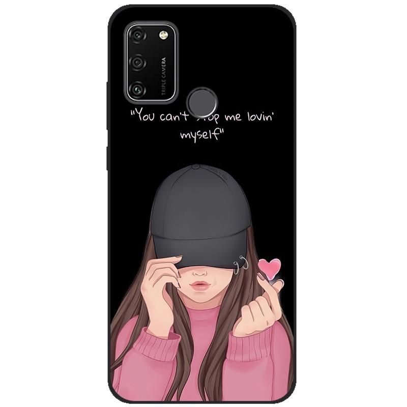 For HONOR 9A Case 6.3" Soft Silicon Tpu Phone covers On Huawei Honor 9A 9 A MOA-LX9N Back Bag Funda Shell black tpu case