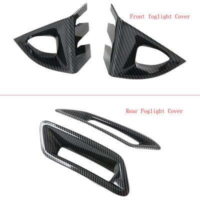 For Nissan Rogue X-Trail T33 2023 2022 Carbon Fiber Front Rear Reflector Fog Light Lamp Cover Trim Bezel Frame Styling