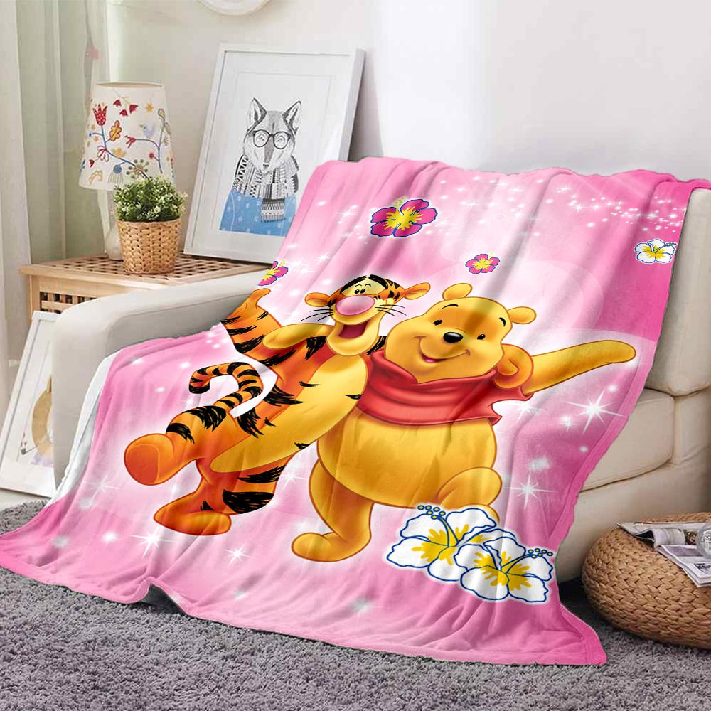 1Pc Winnie Pooh Tigger Party Blanket Soft And Comfortable Casual Warm Camping Travel Christmas Halloween Xmas Gift Em92417