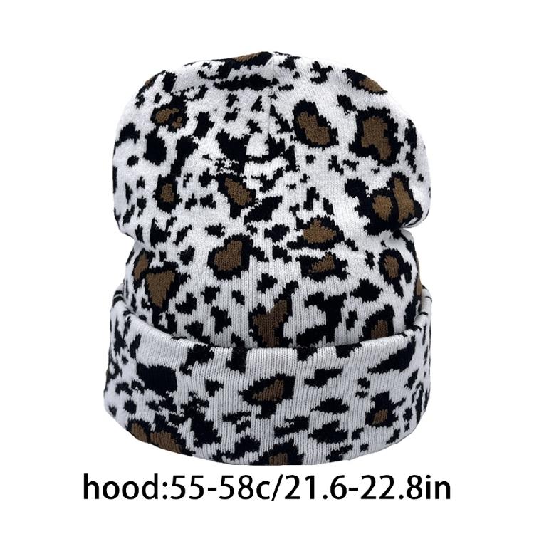 Halloween Knitting Cow Pattern Soft Unisex Hat Adult Outdoors for Ski Cycling