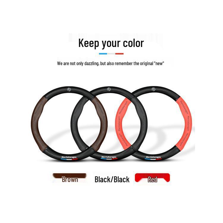 Premium Leather Steering Wheel Cover for MG MG6, HS, MG5, MG3, ZS, and Roewe