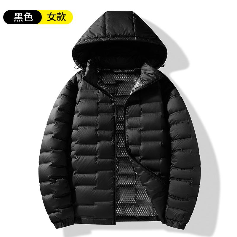 Zimní nová pánská péřová bunda s kapucí, vnitřní grafenová vrstva, outdoorová, lehká a tenká, větruodolná, teplá dámská bunda