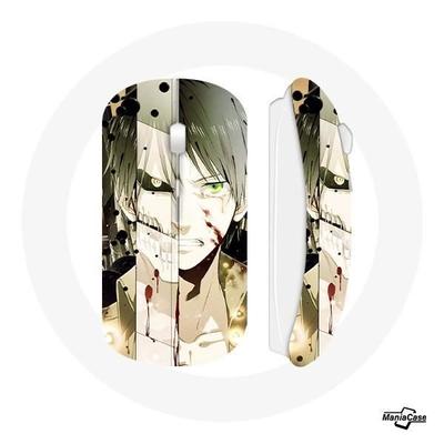 Wireless Mouse - Eren Yaeger - Attack On Titan - WiFi USB Key - Compatible Mac and PC - White