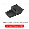 Smabee for Tesla Model Y Juniper RWD Standard 2026 2025 Center Lower Storage Box TPE Central Tray Organizer Accessories Tidying