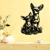 Arte da Parete in Metallo Chihuahua Vintage Decorazione per Amanti dei Cani Giardino Patio Regalo di Natale