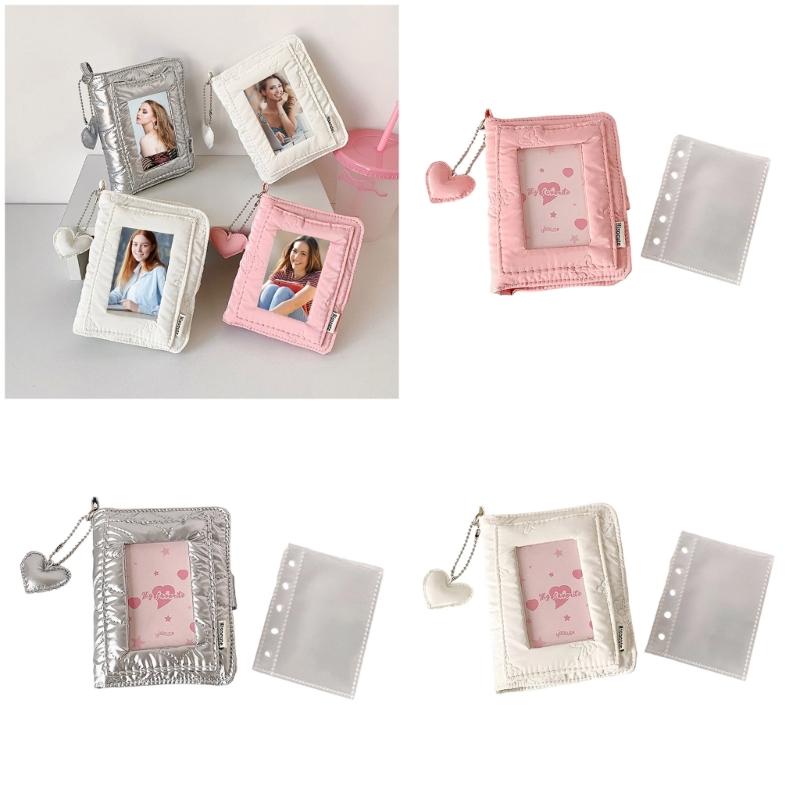 3Inch Small Photo Album Removable Page 5 Rings Binder Photocard Storage Book For Pictures Note Organizers