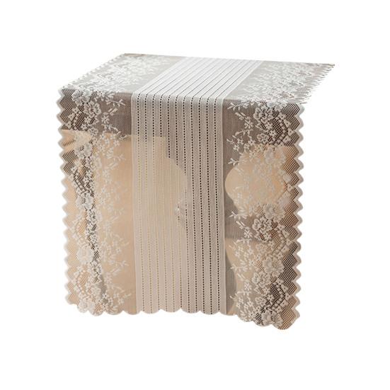 Spitzen Tischläufer Ausgestanzte Platzsets für Esstisch Kommode Buffet Dekor Faltenfreies Schutz-Tischdecke für Esstisch Zuhause Hochzeit Party