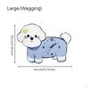 Bichon Curly Wall Clock Adorable Design Wagging Tail Dog Unique Gift for Kids, Living Room,