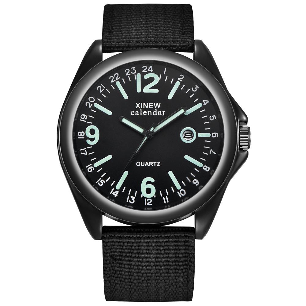 Men's Fashion Nylon Quartz Date Wristwatch 1814