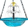 Hanging Bird Bath with Solar Water Fountain Pump Bird Bath Basin Outdoor
