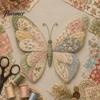 Creative Hobby Sets Garden Animal Patchwork DIY Kit, Floral Fabric Sewing Cute Retro Bundles Butterfly Bird Crafting Kit for Adults, Home Farmhouse