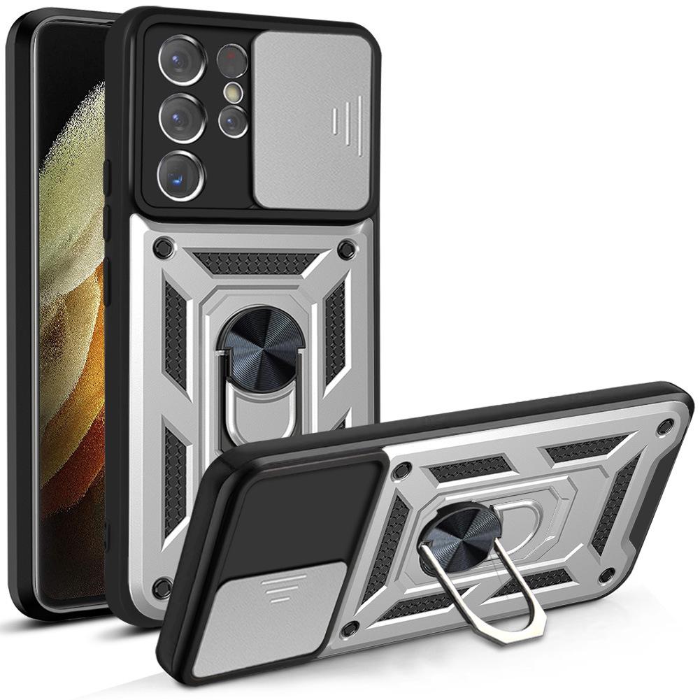 Cover Case for Samsung Galaxy S21 Ultra S 21 Plus S21 FE Camera Lens Protective Car Holder Magnetic Armor Shockproof Bumper Case