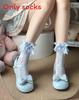 Lolita Heart Pattern Cotton Knee Socks With Antislip And Antibacterial Features For Teens And Girls