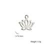 5pcs/lot Stainless Steel Lotus Flower Charm for Jewelry Making Chakra Buddhism DIY Pendant for Earring Necklace Bracelet