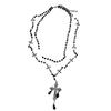 Gotischer Schwarzer Kreuzanhänger Lange Kette Halskette Damen Legierung Statement Layering Dunkle Ästhetik Schmuck