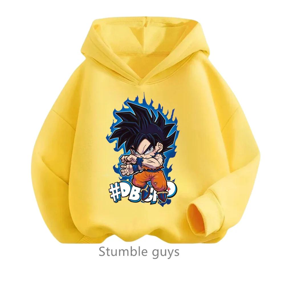 Kids Clothes Boys Dragon Ball Z Hoodie Spring and Autumn Clothes Children's Sweatshirt Cartoon Long Sleeve Hooded Sweatshirt