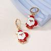 A New Christmas Cute Santa Earrings Animation Elegant Fashion