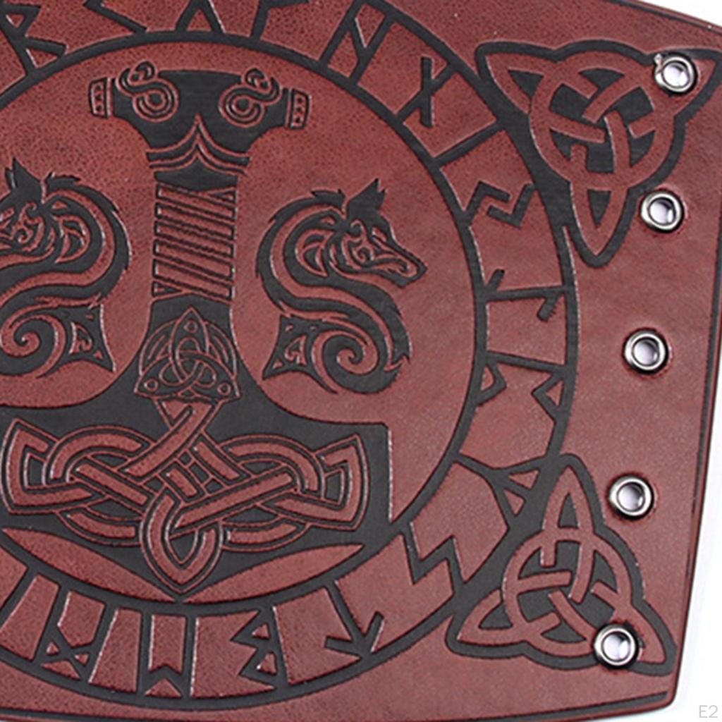 Armschienen Manschettenarmband Handgelenkschutz Hammer Muster PU Leder für Party Reiten