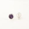 Amethyst Gemstone 925 Sterling Silver Jewelry Handmade Earrings 0.53" For Women EE-147-4