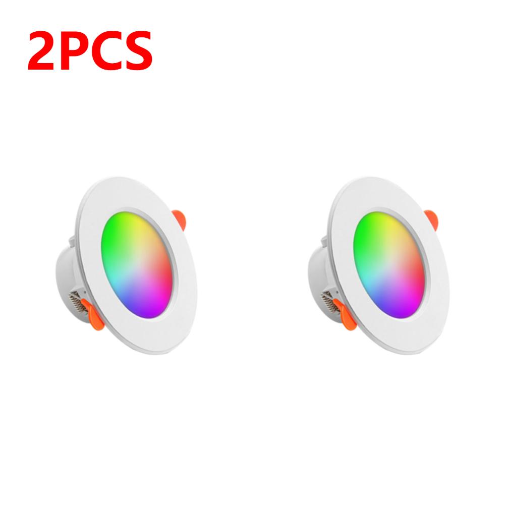 1-10PCS RGB LED Downlight 10W Tuya Bluetooth Smart Ceiling Light GB+CW+WW Dimmable Spotlight Voice Control for Alexa Google Home