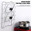 Kitchen Organizer Rack Wall Hanging Pot Cover Rack Five-Layer Pot Lid Metal Rust-Free Multifunctional Rack Pot Lid Storage Rack
