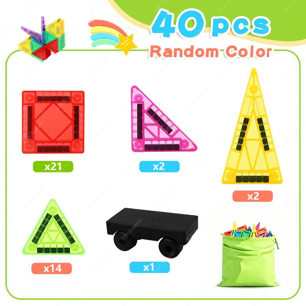 Mini Magnetic Building Blocks Toy with Small Car, Educational Toy for Children, Building Toy, Birthday Gift for Boys and Girls