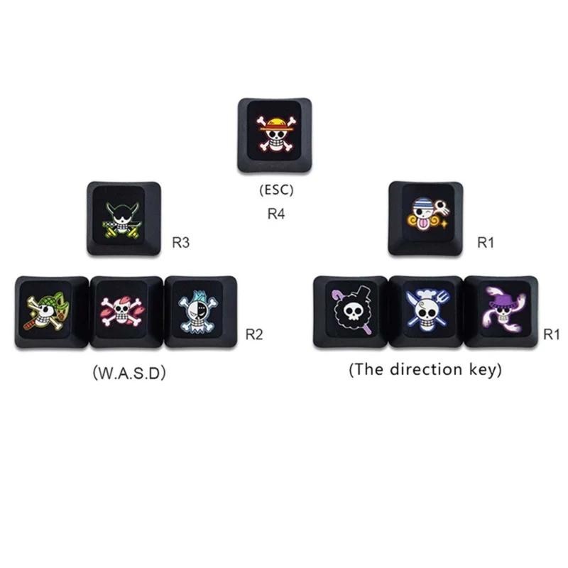 Cartoon PBT Keycap WASD Direction ESC Keys Keycaps Set for Mechanical Keyboard PBT Keycaps 9PCS/Set