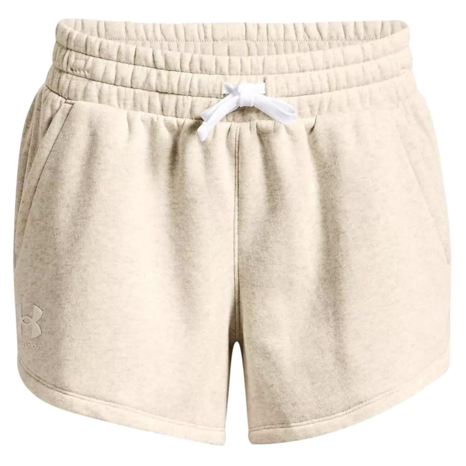 Under Armour Rival Fleece Short, Short beige femme