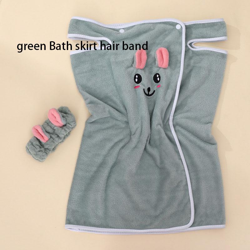 Kinder Süßes Cartoon Badetuch Verliert Keine Haare Korallenvlies Saugfähig Schlinge Hausbadrock Schwimmbadetuch