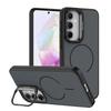 KEYSION Matte Skin Feel Lens Stand Phone Case for Samsung A55 5G A35 A25 A15 4G Magnetic Shockproof Back Cover for Galaxy A05S