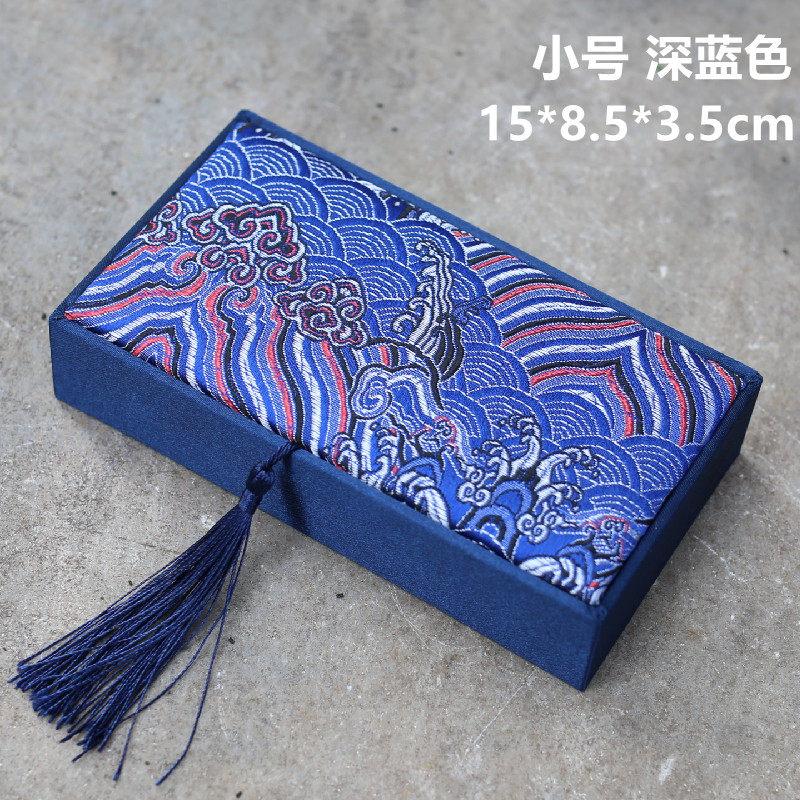 Chinese Style Rectangular Exquisite Tassel Brocade Box Gift Wrapping Available in Multiple Colors and Sizes Protect Your Jewelry