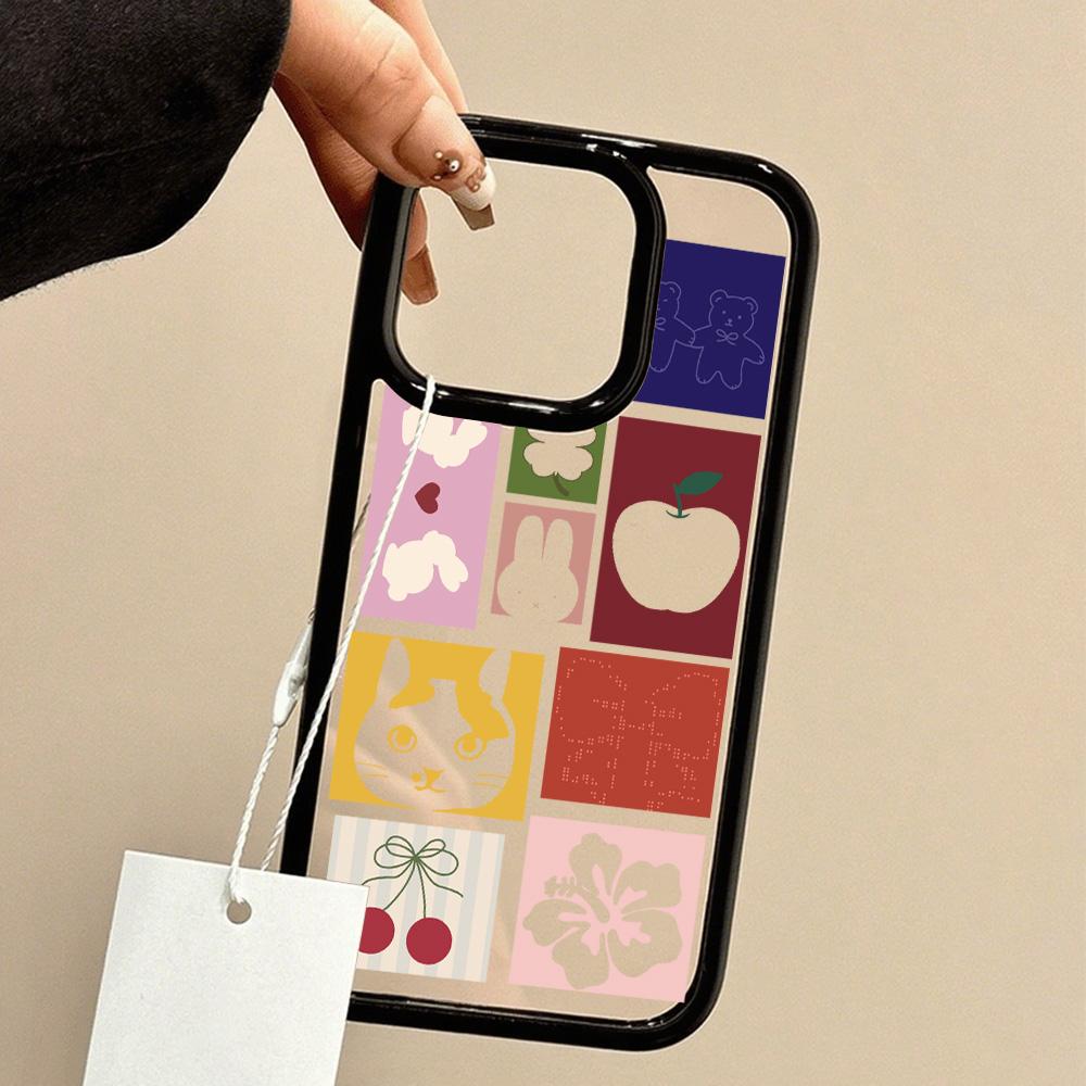 Acrylic Phone Case For iPhone 11 13 16 ProMax Case iPhone 13 14 15 ProMax 12 13 ProMax Case Samsung A55 A05S A54 A06 S22 A15 S23 A12 A22 A52S Cartoon