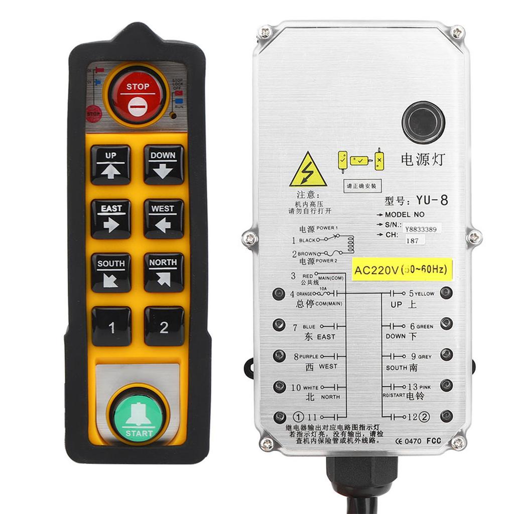 Hoist Controller Single Handle Industrial 3 Proof Electric Hoist Remote Control YU 8AC220V
