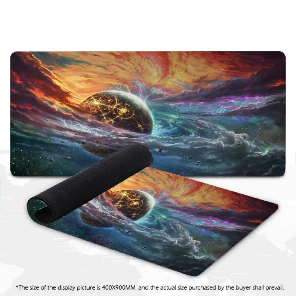 XXL Cosmic Burst Galaxy Mousepad Nebula Planet Deskmat Non-Slip Rubber Gaming PC Keyboard Desk Mats Gamer Large Mouse Mats