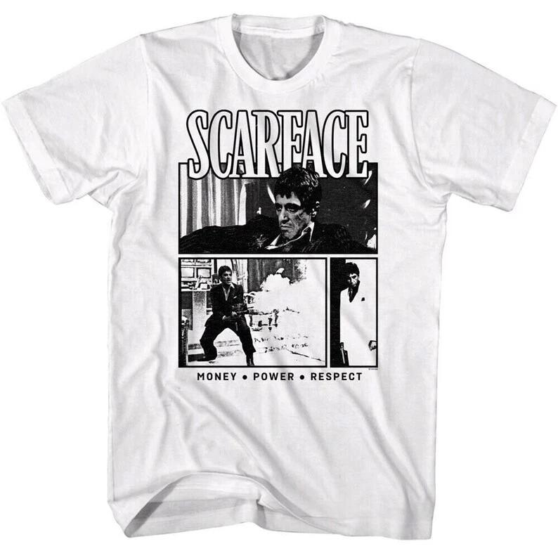 Scarface Shirt Power Storyboard Tony Montana Money Respect Tee 2XL