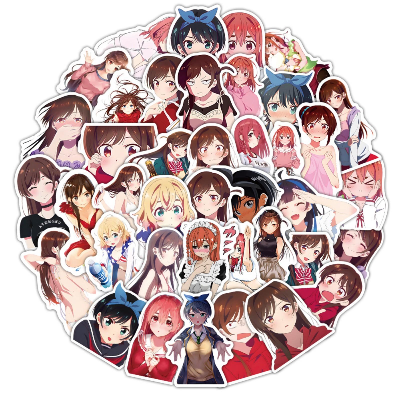 

50pcs Suitcase Stickers Scooter Computer Tablet Cartoon Decoration One Size