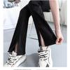 Autumn Korean Vintage Fashion Tight WashdeWomen Flared Jeans Woman High Waist WideLeg Pants Stretch Denim Casual Trousers Female