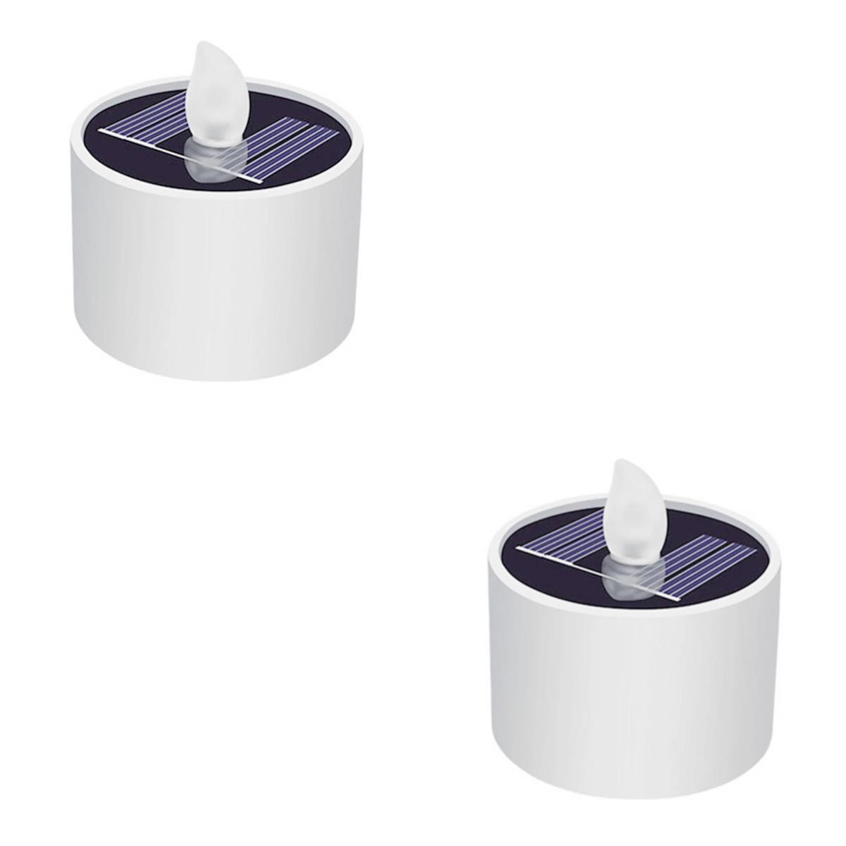 

Solar Lights LED Candle Flameless Lamp Waterproof Solar Tea Light Rechargeable Garden Candle Lights for Party Home Decor 2PCS