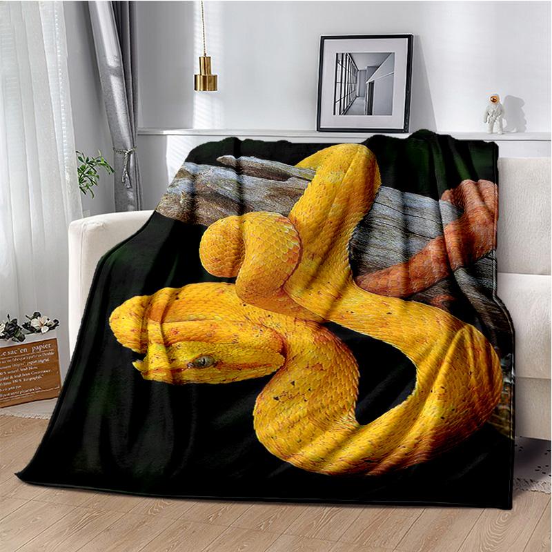 Gothic Snake Serpent Python Viper Blankets Soft Throw Blanket for Home Bedroom Bed Sofa Picnic Travel Office Cover Kids Gift