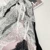 Casual Lace-Trim Pajama Set with Built-in Bra Pads