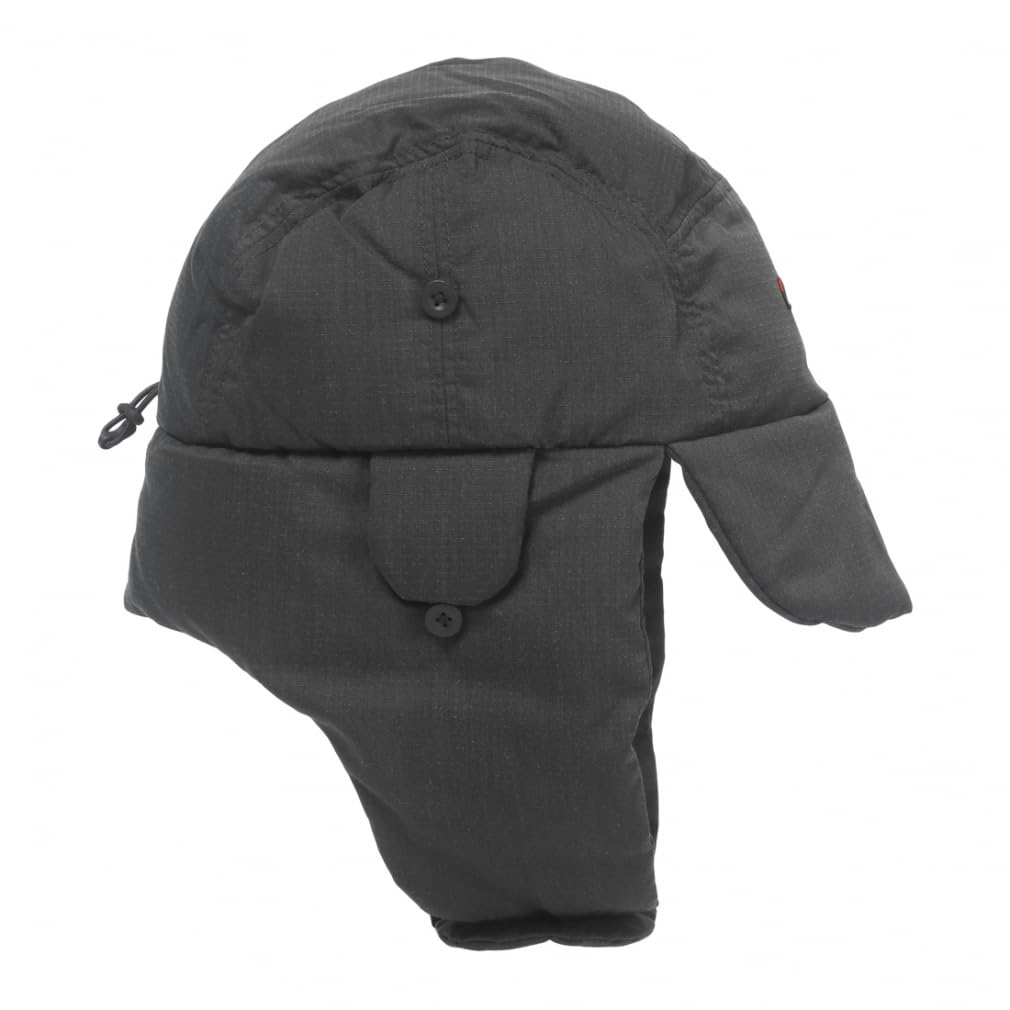 NANGA HINOC RIPSTOP DOWN EAR FLAP CAP (NA24413B10), Black, One Size Fits Most (Parallel Import)