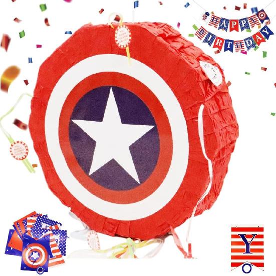 Superhero for pinata Festival Party Supplies Pinatas birthday party, Pinata boy’s birthday party, Pinatas boy’s birthday party Superhero shield