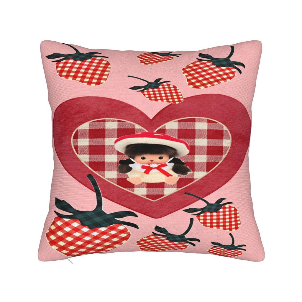 M-Monchhichis Pillowcases  Novelty Pillow Case For Sofa Car Home Decor Graphic Pillow Cover