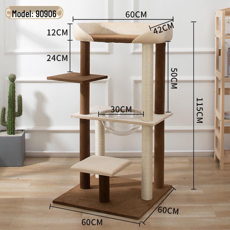 All-in-One Large Cat Tree & House with Bed & Sisal Scratching Post - Perfect for Ragdoll & Maine Coon - Free Shipping