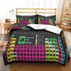 Periodic Table Of Elements Duvet Cover Science Bedding Set Microfiber Chemistry Lovers Learning Image For Kids Teens Adult Decor