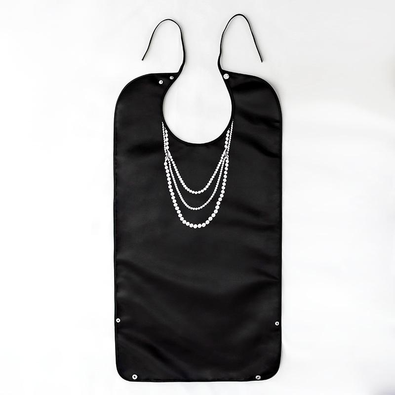 

1 шт., однотонное складное полотенце для слюней, для взрослых, с жемчужным узором, масляный нагрудник, водонепроницаемый, со стразами, многофункциональные аксессуары