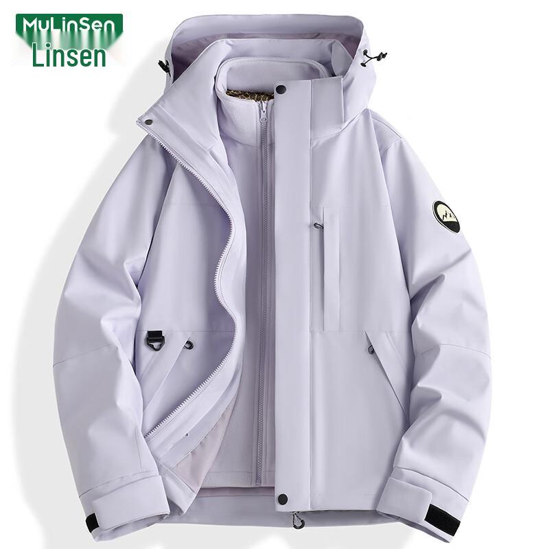 MULINSEN Unisex 3-in-1 Windproof Waterproof Fleece-Lined Outdoor Jacket